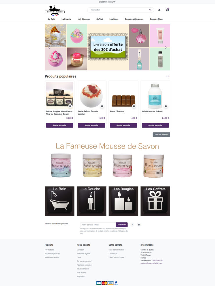 Migration PrestaShop et thème sur mesure optimisé vitesse