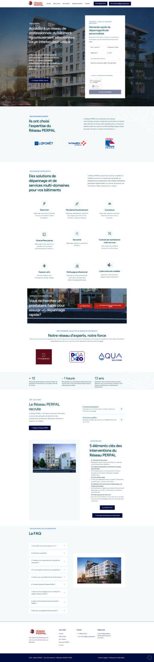 Site vitrine Elementor pour un réseau d&rsquo;artisans