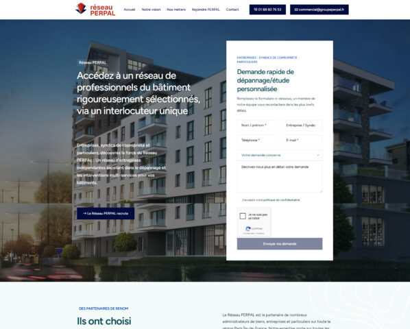 Site vitrine Elementor pour un réseau d’artisans