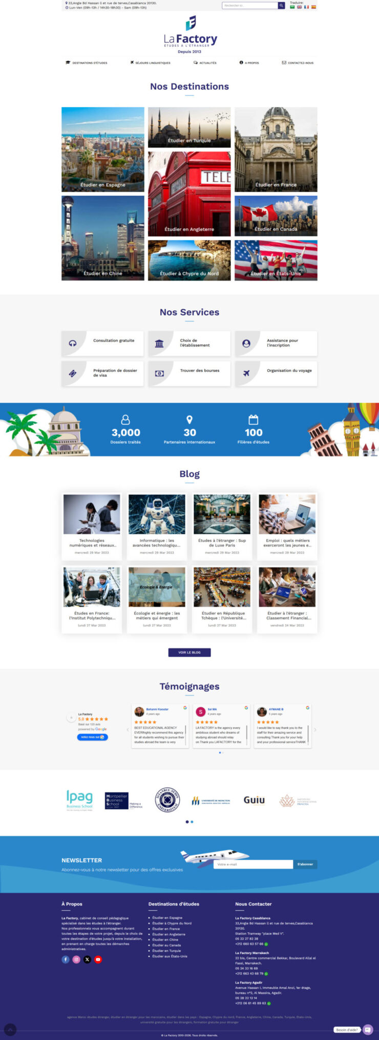 Site vitrine WordPress sur mesure pour un cabinet de conseil
