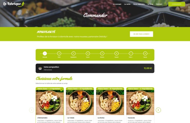 Extension WooCommerce de composition de salade en ligne