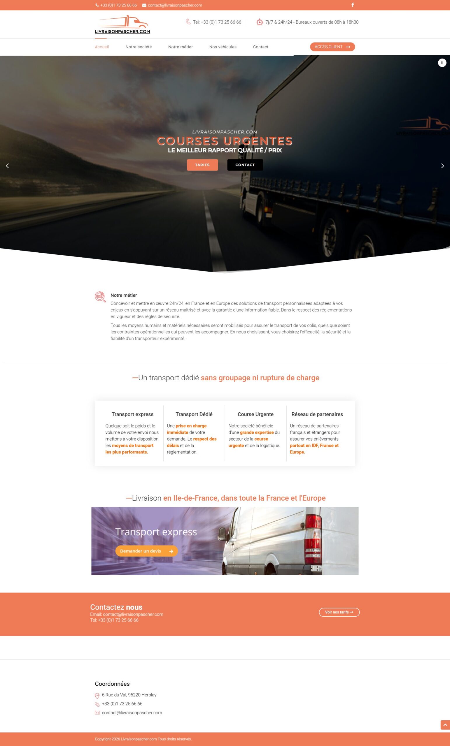 Mise à jour Joomla 6 d&rsquo;un site de transport express