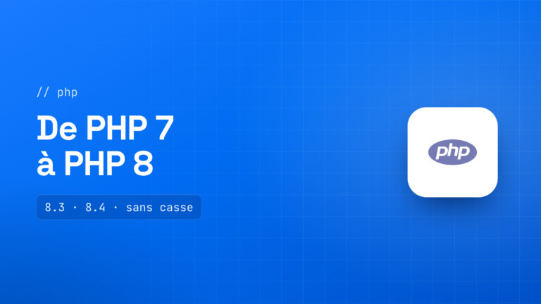 Éditeur de code montrant une mise à niveau de PHP 7 vers PHP 8