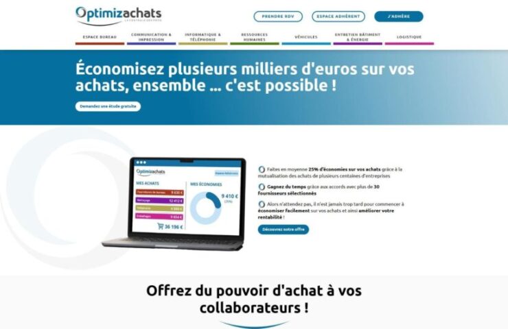 Site WordPress d'une centrale d'achats pour TPE et PME